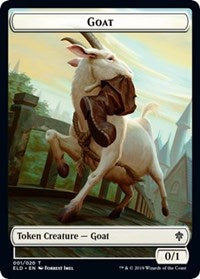 Goat // Food (17) Double-sided Token [Throne of Eldraine Tokens] | Tabernacle Games