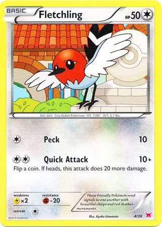 Fletchling (4/30) [XY: Trainer Kit 2 - Latias] | Tabernacle Games