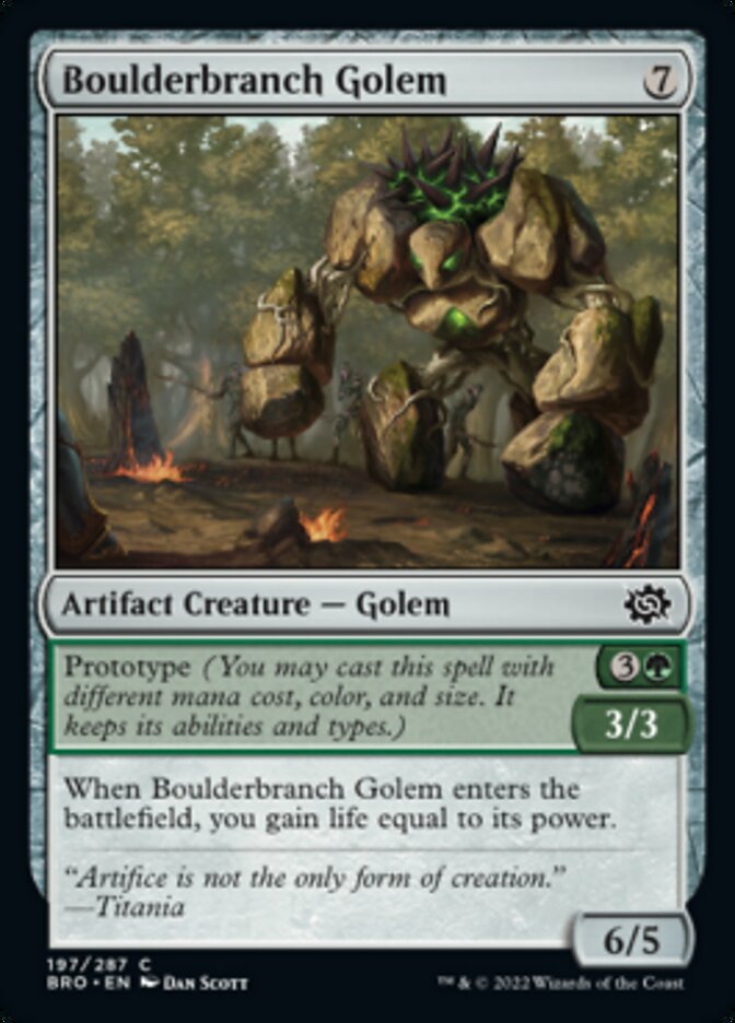 Boulderbranch Golem [The Brothers' War] | Tabernacle Games