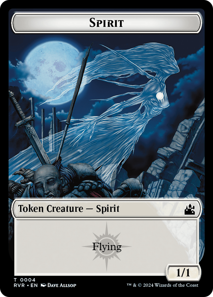 Saproling // Spirit (0004) Double-Sided Token [Ravnica Remastered Tokens] | Tabernacle Games