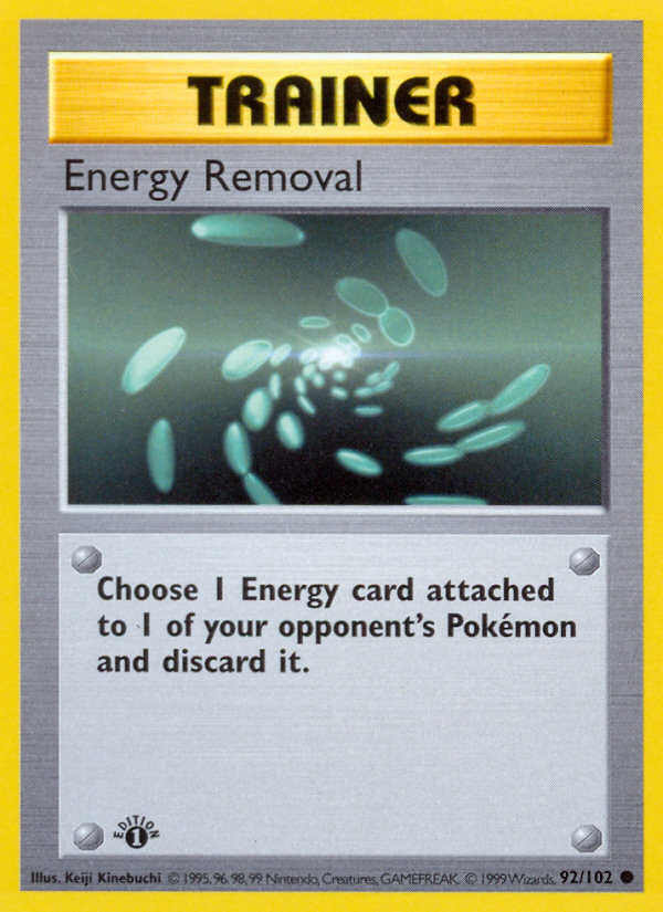Energy Removal (92/102) (Shadowless) [Base Set 1st Edition] | Tabernacle Games