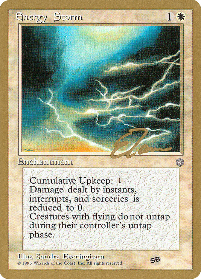 Energy Storm (Eric Tam) (SB) [Pro Tour Collector Set] | Tabernacle Games