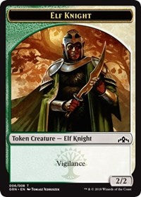 Elf Knight Token [Guilds of Ravnica] | Tabernacle Games