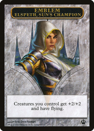 Emblem - Elspeth, Sun's Champion [Theros Tokens] | Tabernacle Games