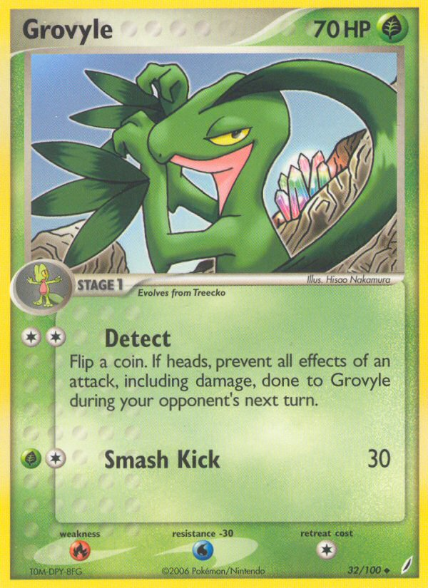 Grovyle (32/100) [EX: Crystal Guardians] | Tabernacle Games