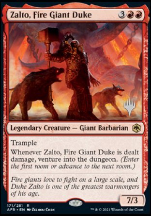 Zalto, Fire Giant Duke (Promo Pack) [Dungeons & Dragons: Adventures in the Forgotten Realms Promos] | Tabernacle Games