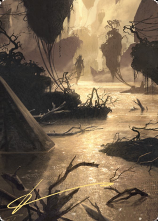 Murkwater Pathway Art Card (Gold-Stamped Signature) [Zendikar Rising Art Series] | Tabernacle Games