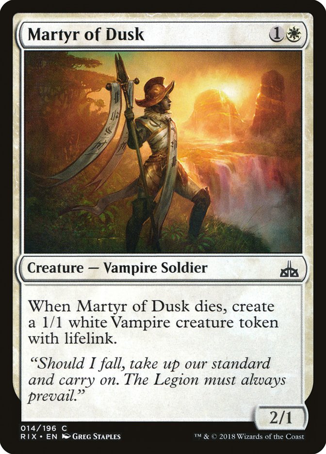 Martyr of Dusk [Rivals of Ixalan] | Tabernacle Games