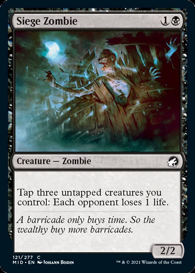 Siege Zombie [Innistrad: Midnight Hunt] | Tabernacle Games