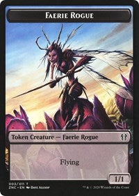 Faerie Rogue // Goblin Rogue Double-sided Token [Commander: Zendikar Rising Tokens] | Tabernacle Games