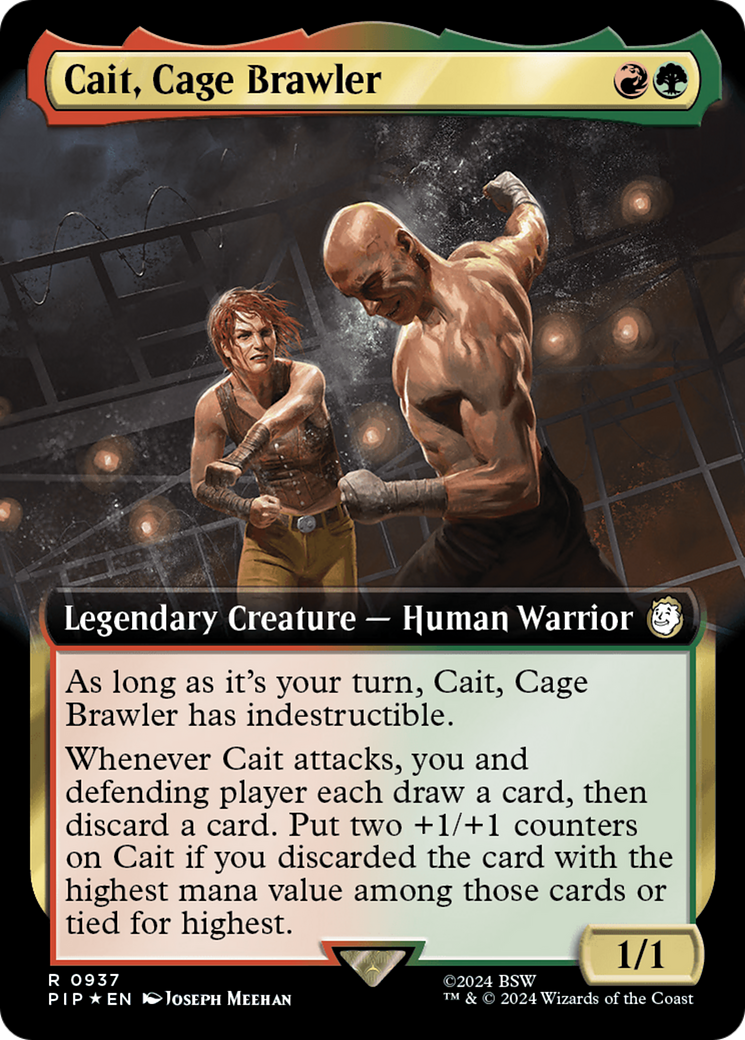Cait, Cage Brawler (Extended Art) (Surge Foil) [Fallout] | Tabernacle Games