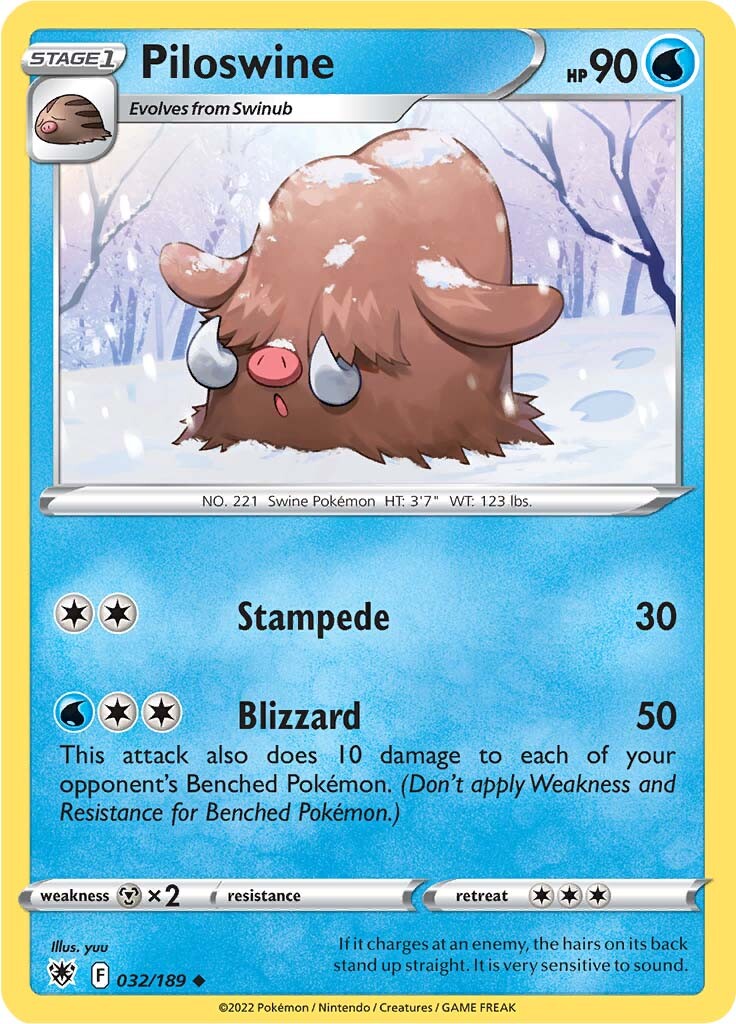 Piloswine (032/189) [Sword & Shield: Astral Radiance] | Tabernacle Games