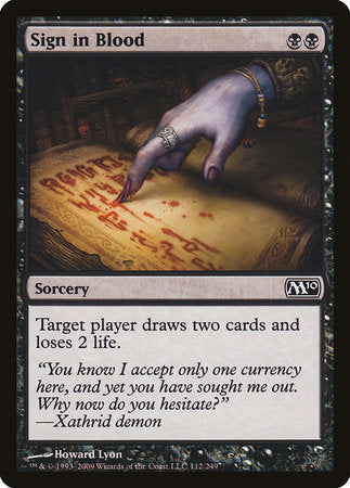 Sign in Blood [Magic 2010] | Tabernacle Games
