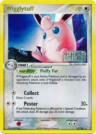 Wigglytuff (13/100) (Stamped) [EX: Crystal Guardians] | Tabernacle Games