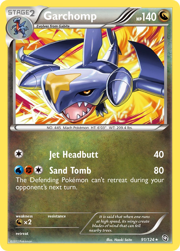 Garchomp (91/124) (Cosmos Holo) (Blister Exclusive) [Black & White: Dragons Exalted] | Tabernacle Games