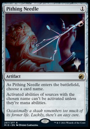 Pithing Needle (Promo Pack) [Innistrad: Midnight Hunt Promos] | Tabernacle Games