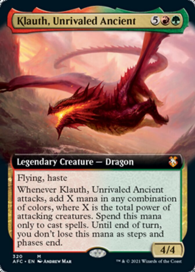 Klauth, Unrivaled Ancient (Extended) [Dungeons & Dragons: Adventures in the Forgotten Realms Commander] | Tabernacle Games