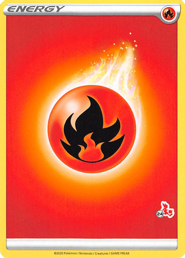 Fire Energy (Cinderace Stamp #24) [Battle Academy 2022] | Tabernacle Games