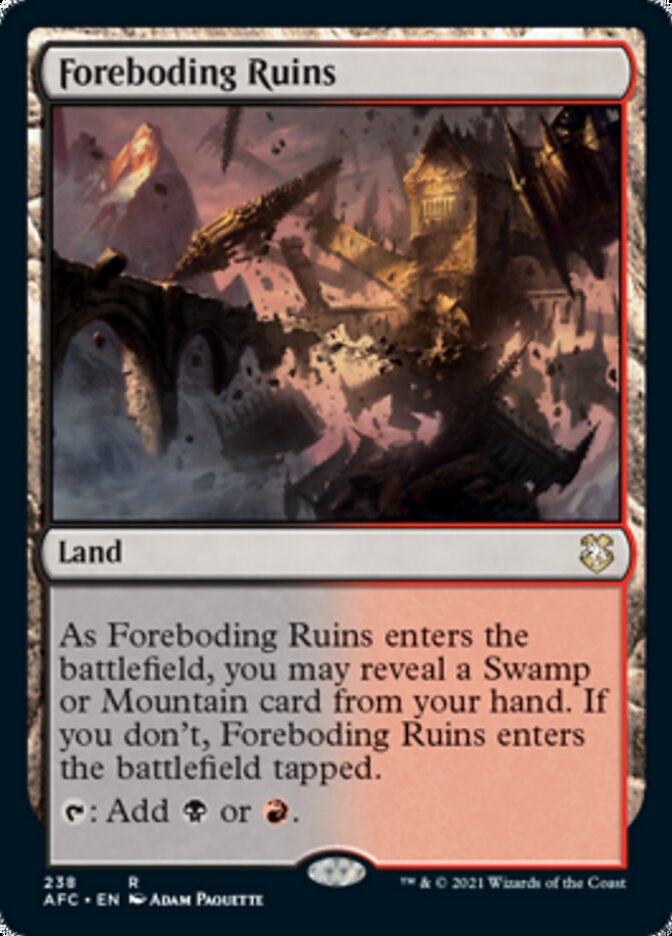 Foreboding Ruins [Dungeons & Dragons: Adventures in the Forgotten Realms Commander] | Tabernacle Games