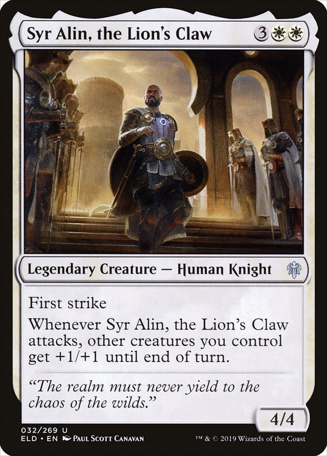 Syr Alin, the Lion's Claw [Throne of Eldraine] | Tabernacle Games