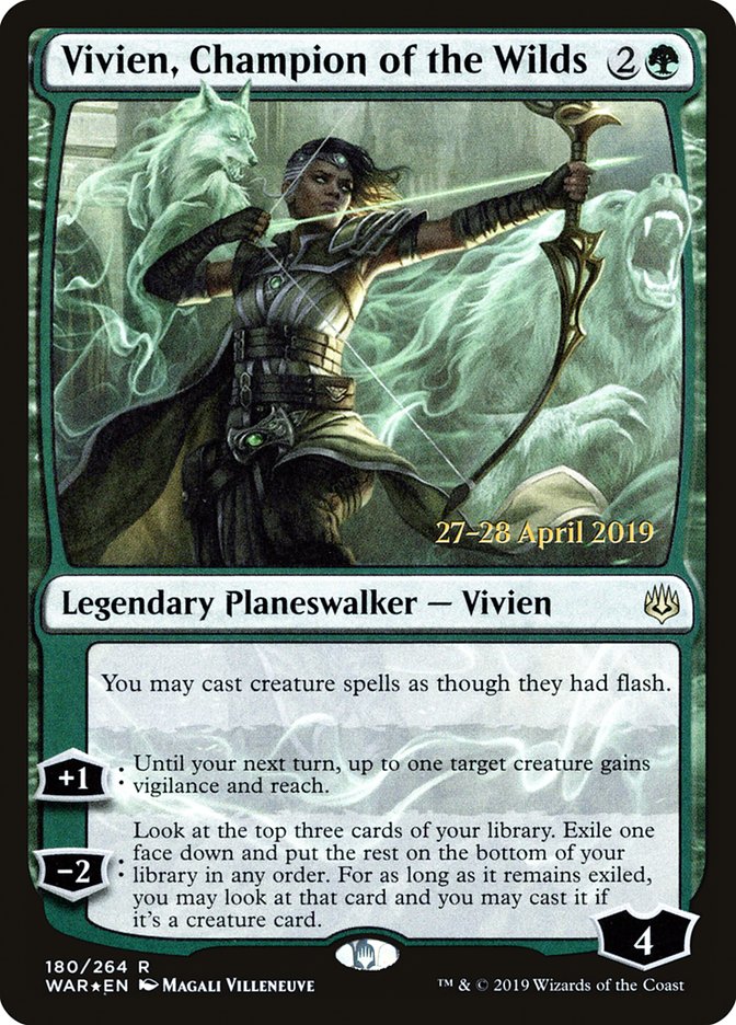 Vivien, Champion of the Wilds  [War of the Spark Prerelease Promos] | Tabernacle Games