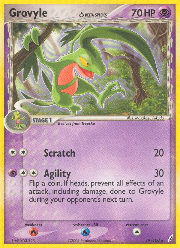 Grovyle(19/100) (Delta Species) [EX: Crystal Guardians] | Tabernacle Games