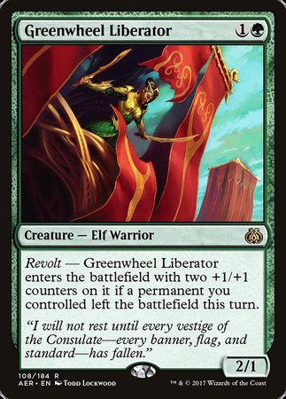Greenwheel Liberator [Aether Revolt] | Tabernacle Games