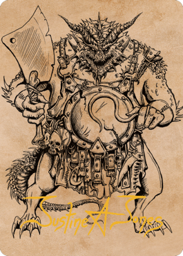 Thrakkus the Butcher Art Card (Gold-Stamped Signature) [Commander Legends: Battle for Baldur's Gate Art Series] | Tabernacle Games
