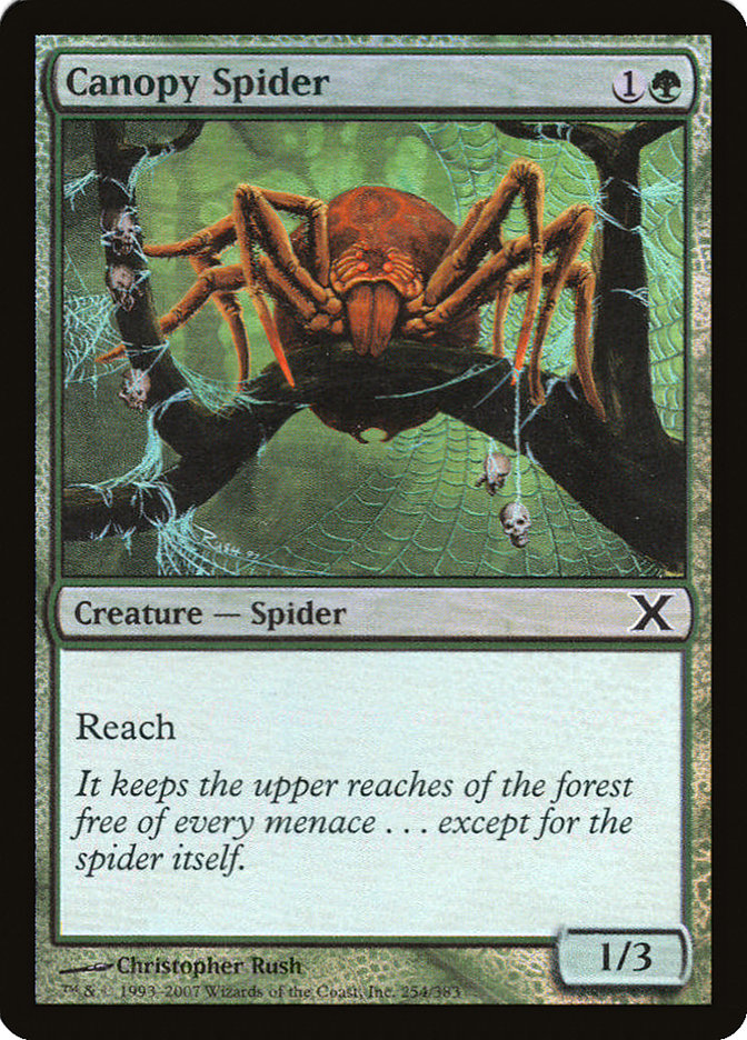Canopy Spider (Premium Foil) [Tenth Edition] | Tabernacle Games