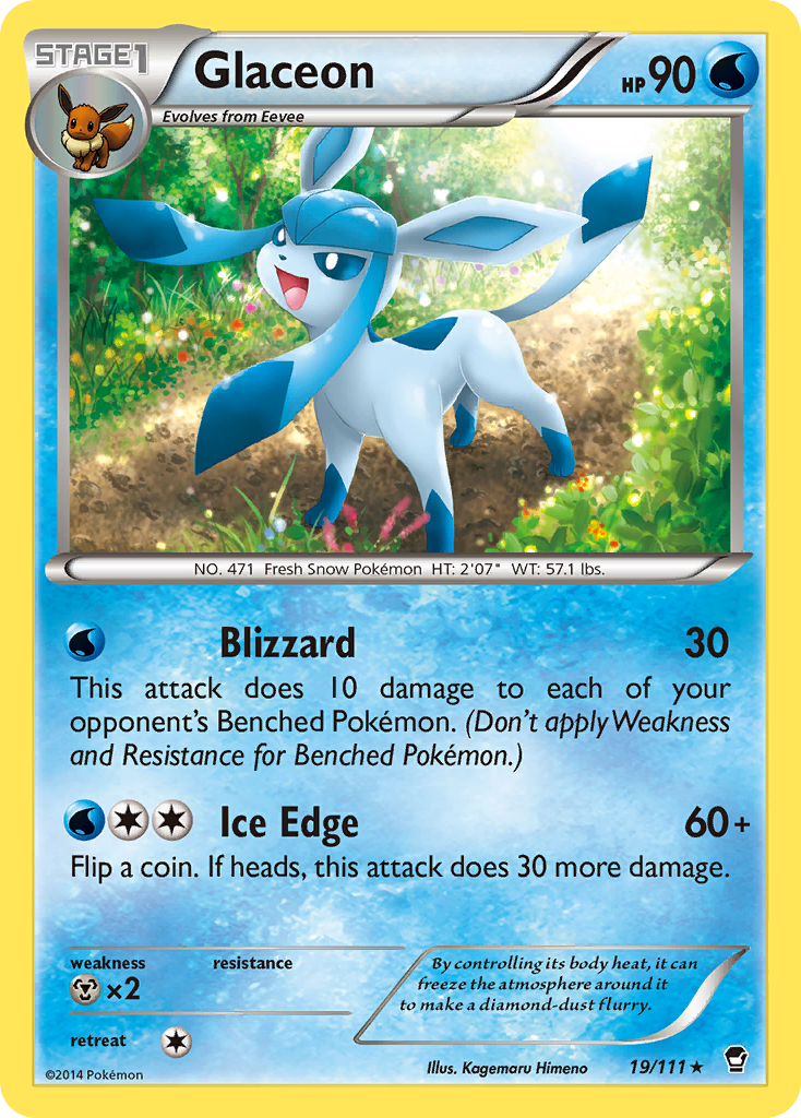 Glaceon (19/111) [XY: Furious Fists] | Tabernacle Games