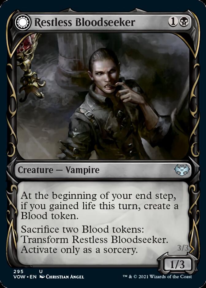 Restless Bloodseeker // Bloodsoaked Reveler (Showcase Fang Frame) [Innistrad: Crimson Vow] | Tabernacle Games