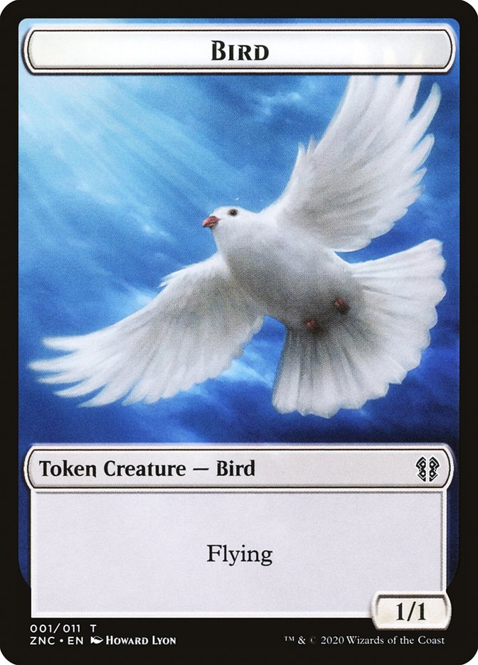 Bird // Kor Ally Double-sided Token [Zendikar Rising Commander Tokens] | Tabernacle Games