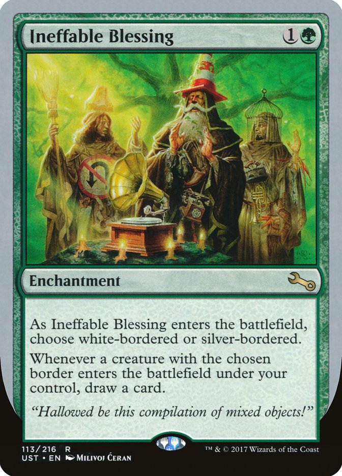 Ineffable Blessing ("choose white-bordered or silver-bordered") [Unstable] | Tabernacle Games