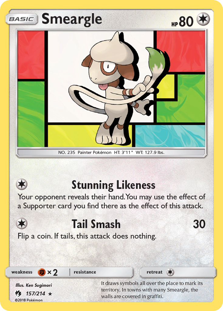 Smeargle (157/214) [Sun & Moon: Lost Thunder] | Tabernacle Games