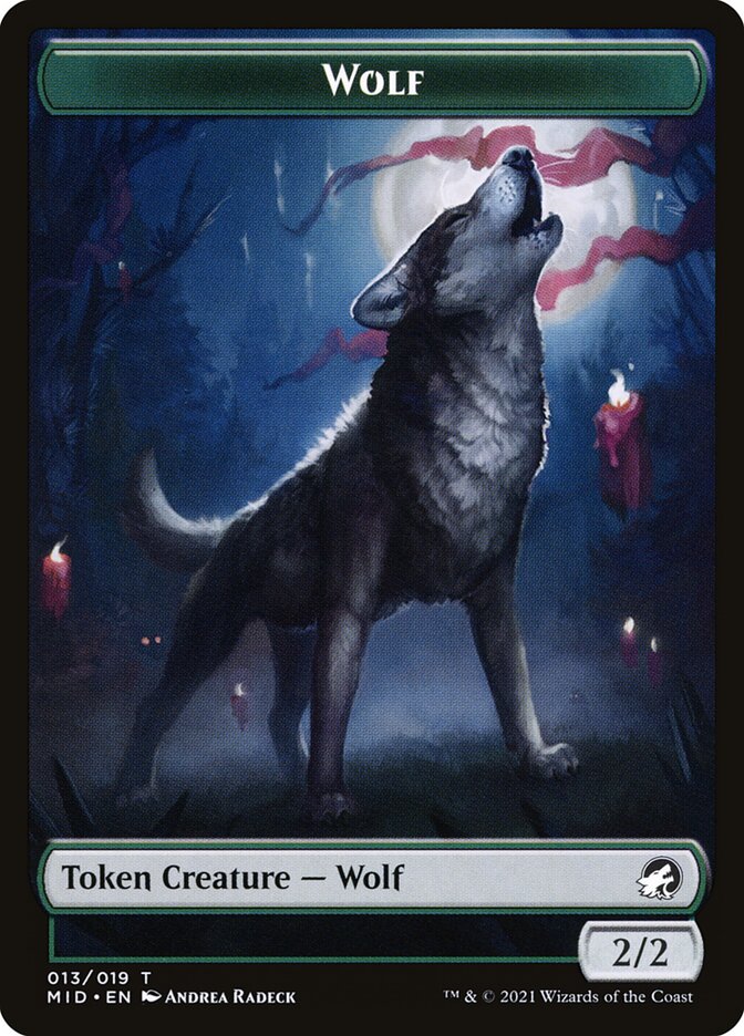 Wolf (013) // Clue (016) Double-sided Token [Challenger Decks 2022 Tokens] | Tabernacle Games
