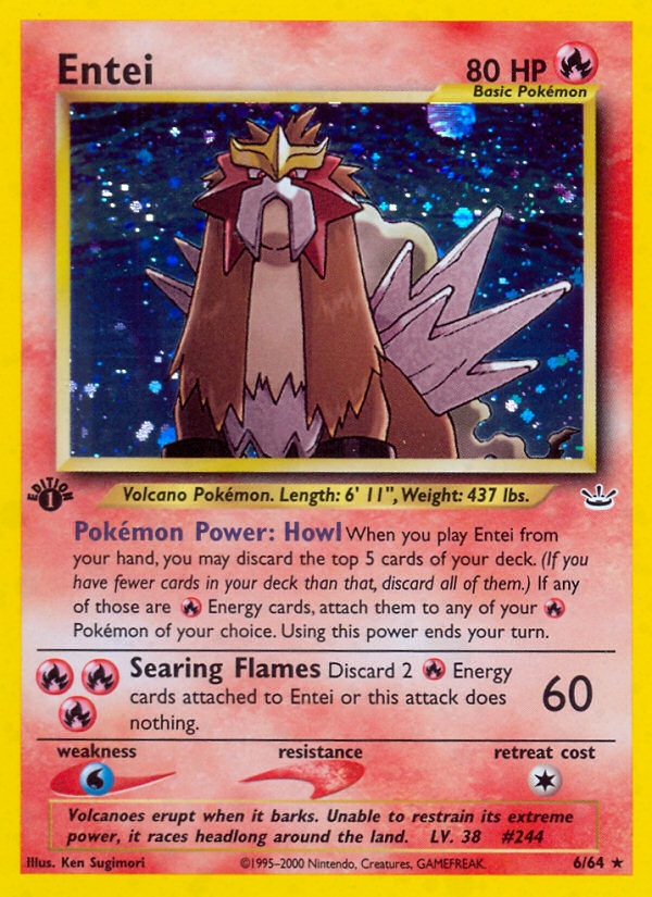 Entei (6/64) [Neo Revelation 1st Edition] | Tabernacle Games