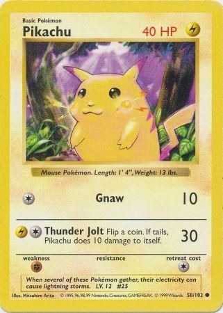 Pikachu (58/102) [Base Set Shadowless Unlimited] | Tabernacle Games