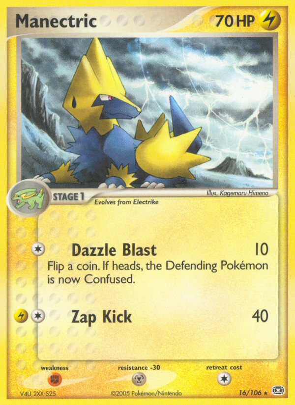 Manectric (16/106) [EX: Emerald] | Tabernacle Games