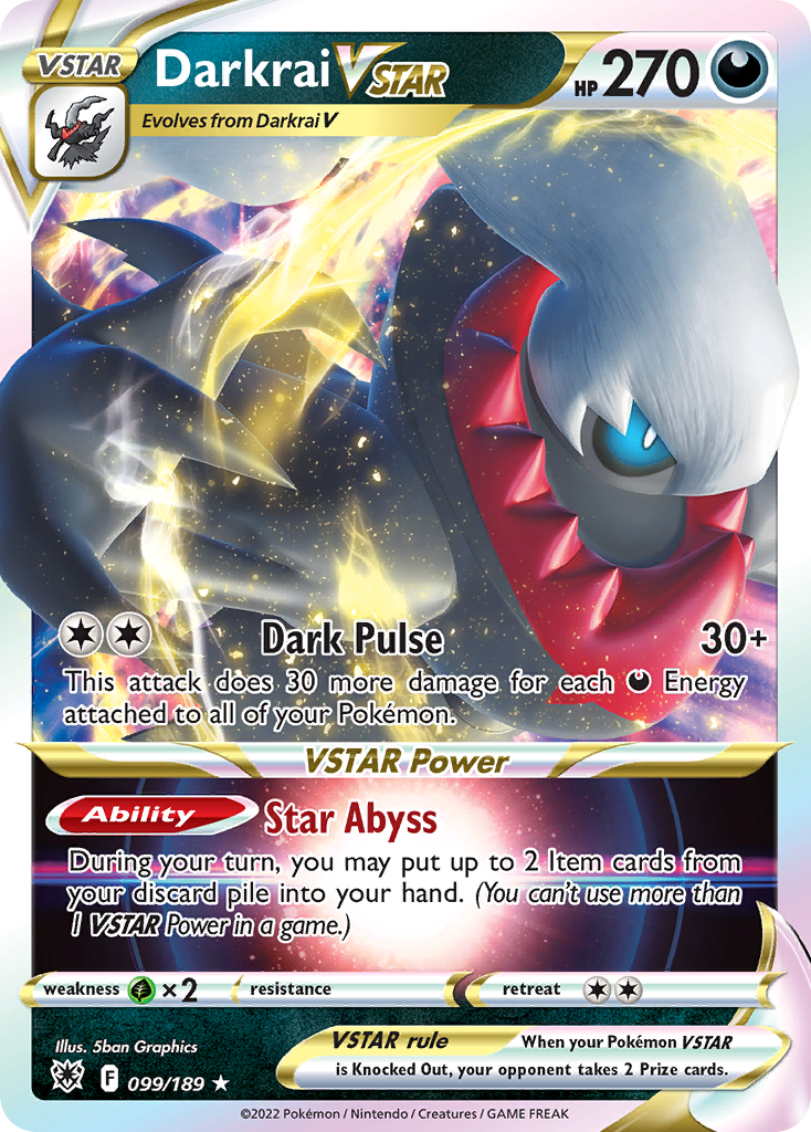 Darkrai VSTAR (099/189) (Jumbo Card) [Sword & Shield: Astral Radiance] | Tabernacle Games