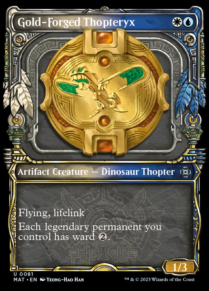 Gold-Forged Thopteryx (Showcase) [March of the Machine: The Aftermath] | Tabernacle Games