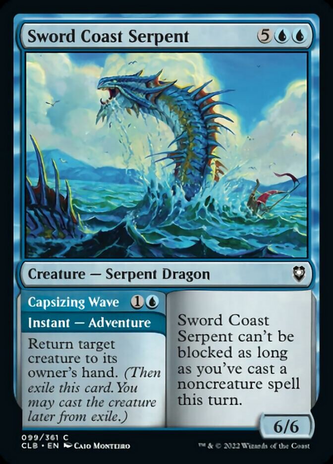 Sword Coast Serpent // Capsizing Wave [Commander Legends: Battle for Baldur's Gate] | Tabernacle Games