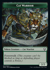 Saproling // Cat Warrior Double-sided Token [Dominaria United Tokens] | Tabernacle Games