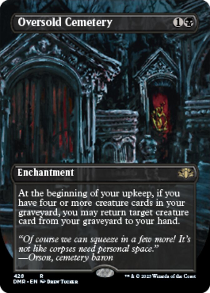 Oversold Cemetery (Borderless Alternate Art) [Dominaria Remastered] | Tabernacle Games