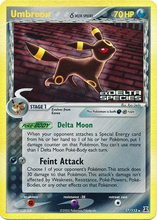 Umbreon (17/113) (Delta Species) (Stamped) [EX: Delta Species] | Tabernacle Games