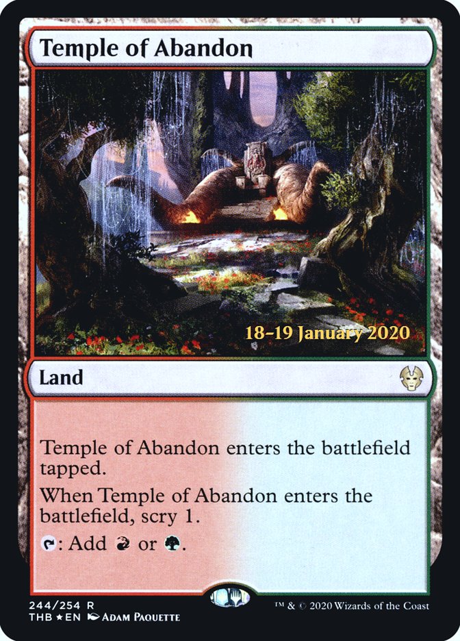 Temple of Abandon [Theros Beyond Death Prerelease Promos] | Tabernacle Games