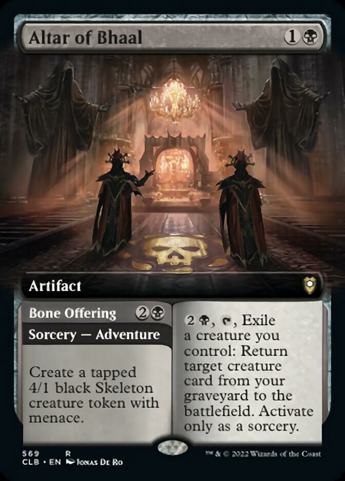 Altar of Bhaal // Bone Offering (Extended Art) [Commander Legends: Battle for Baldur's Gate] | Tabernacle Games