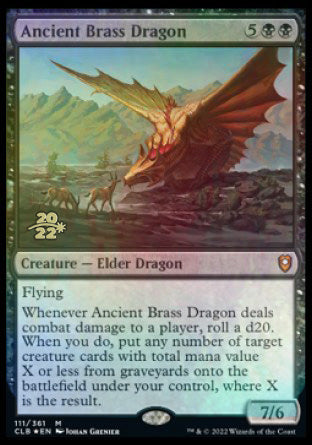 Ancient Brass Dragon [Commander Legends: Battle for Baldur's Gate Prerelease Promos] | Tabernacle Games
