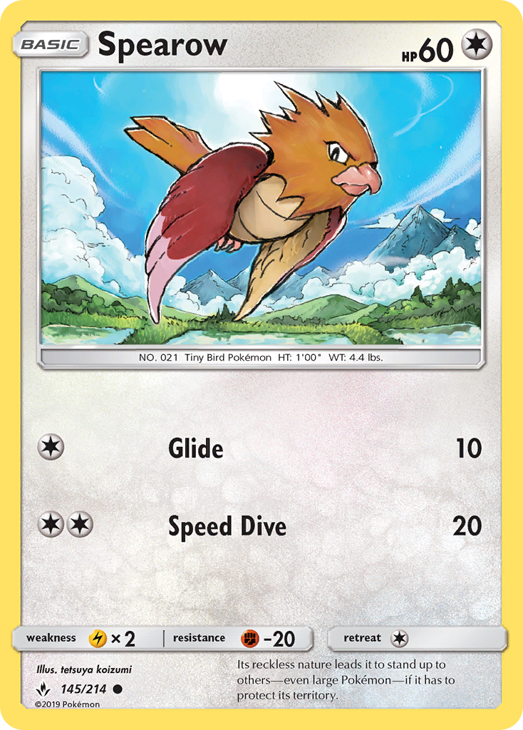 Spearow (145/214) [Sun & Moon: Unbroken Bonds] | Tabernacle Games