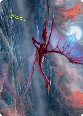 Manaform Hellkite Art Card (Gold-Stamped Signature) [Innistrad: Crimson Vow Art Series] | Tabernacle Games