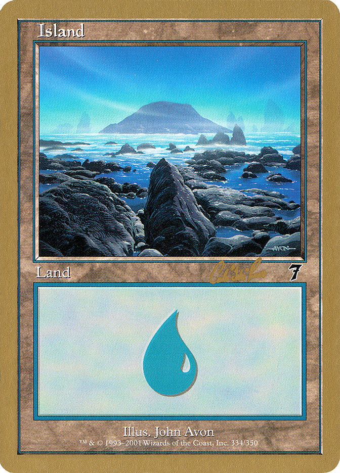 Island (cr334) (Carlos Romao) [World Championship Decks 2002] | Tabernacle Games